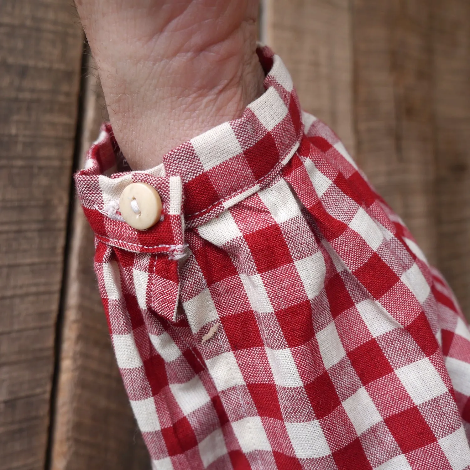 18th Century Workshirt - Red Check Cotton