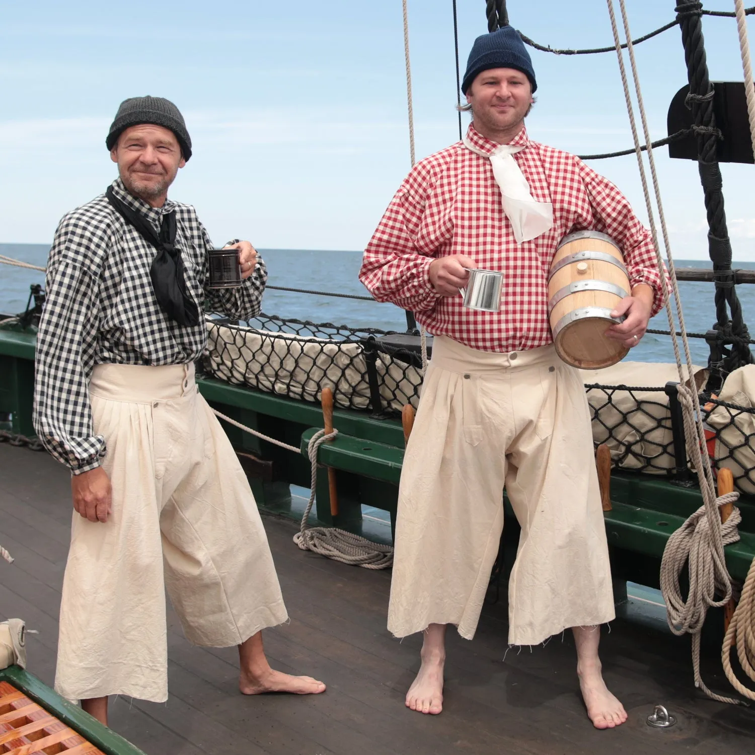 18th Century Workshirt - Red Check Cotton