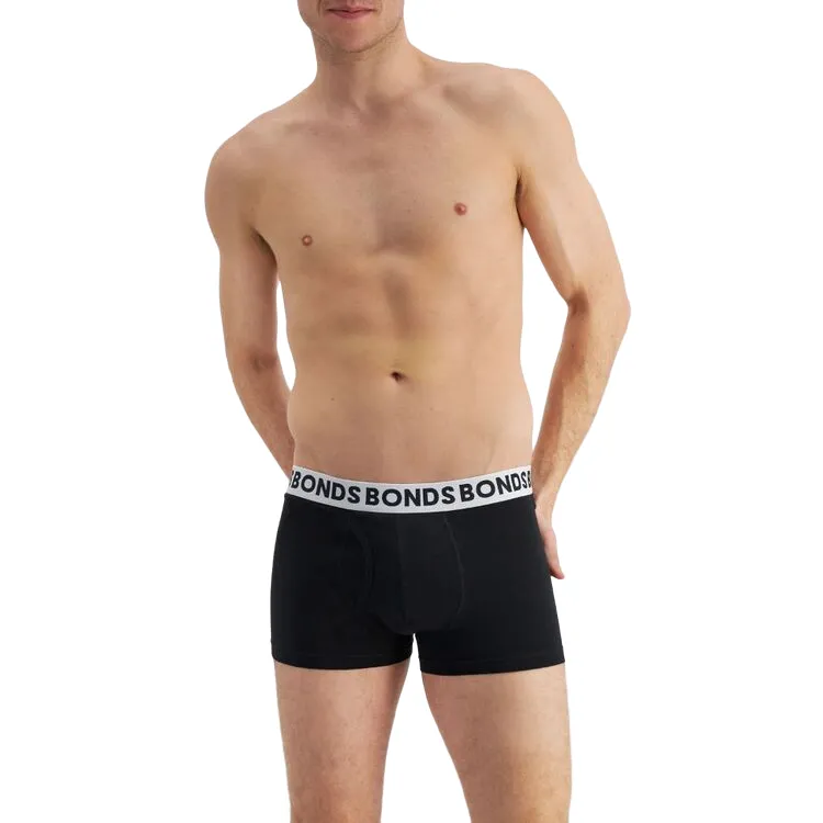 3 Pairs X Bonds Mens Everyday Trunks Cotton Leaf Print Pack