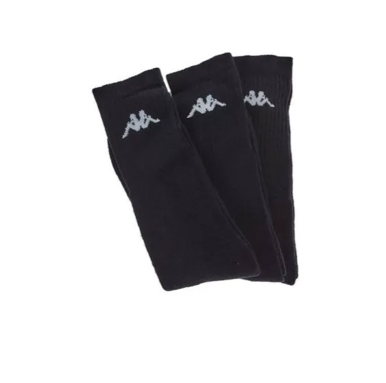 303WIGO902, Kappa Trisper - 3Pk Tennis Socks - Black