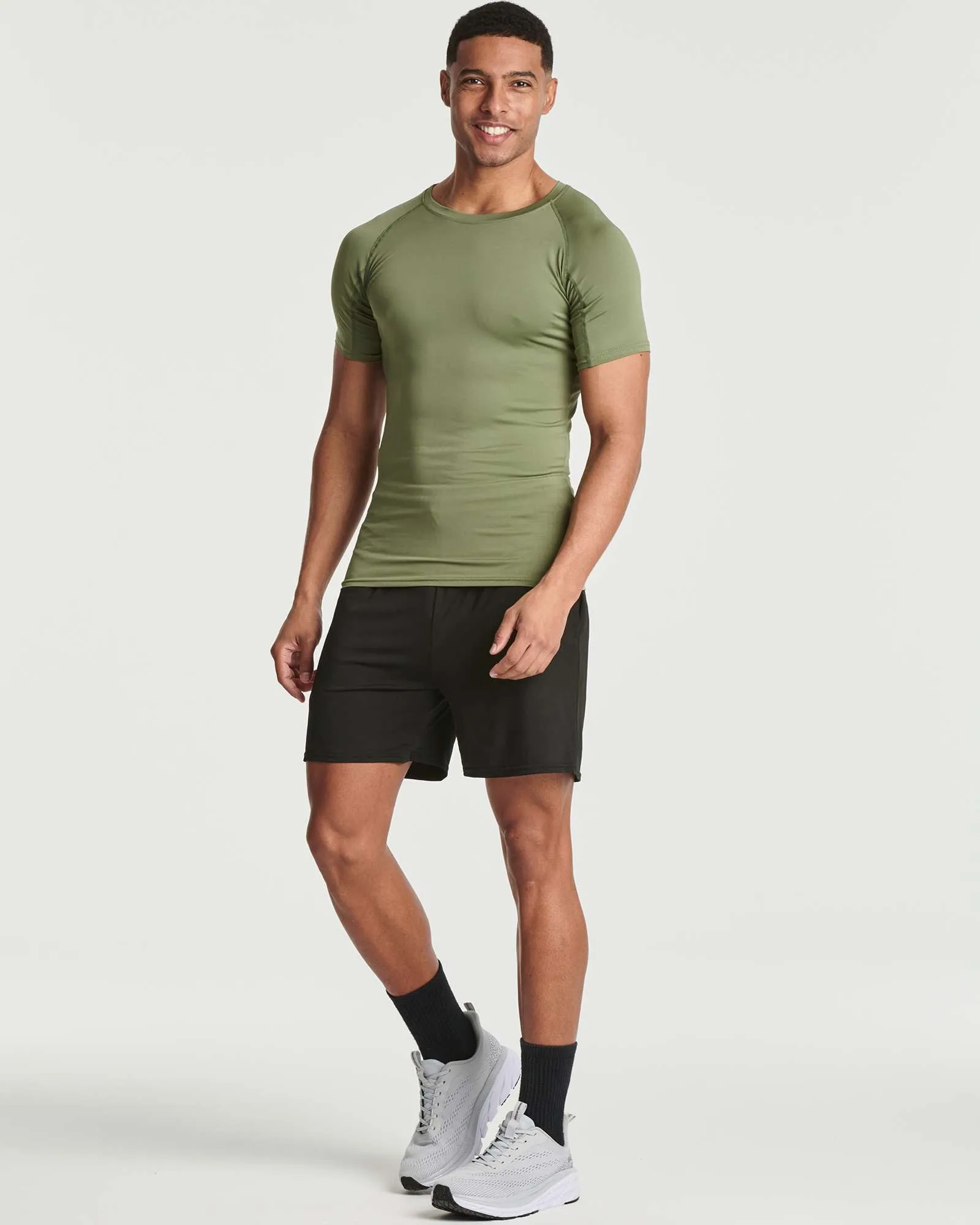 4 Pack: Mens Short Sleeve Compression Shirt