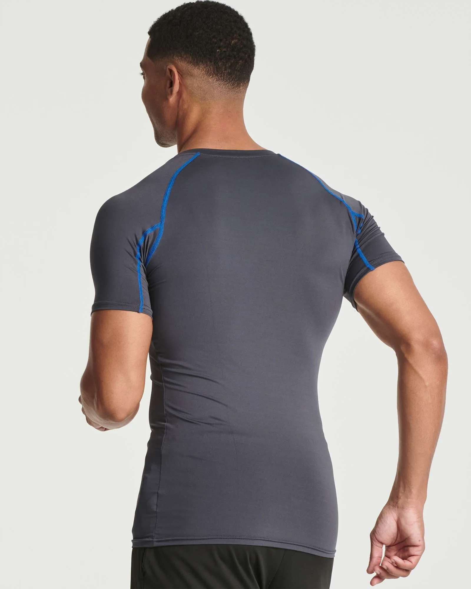 4 Pack: Mens Short Sleeve Compression Shirt