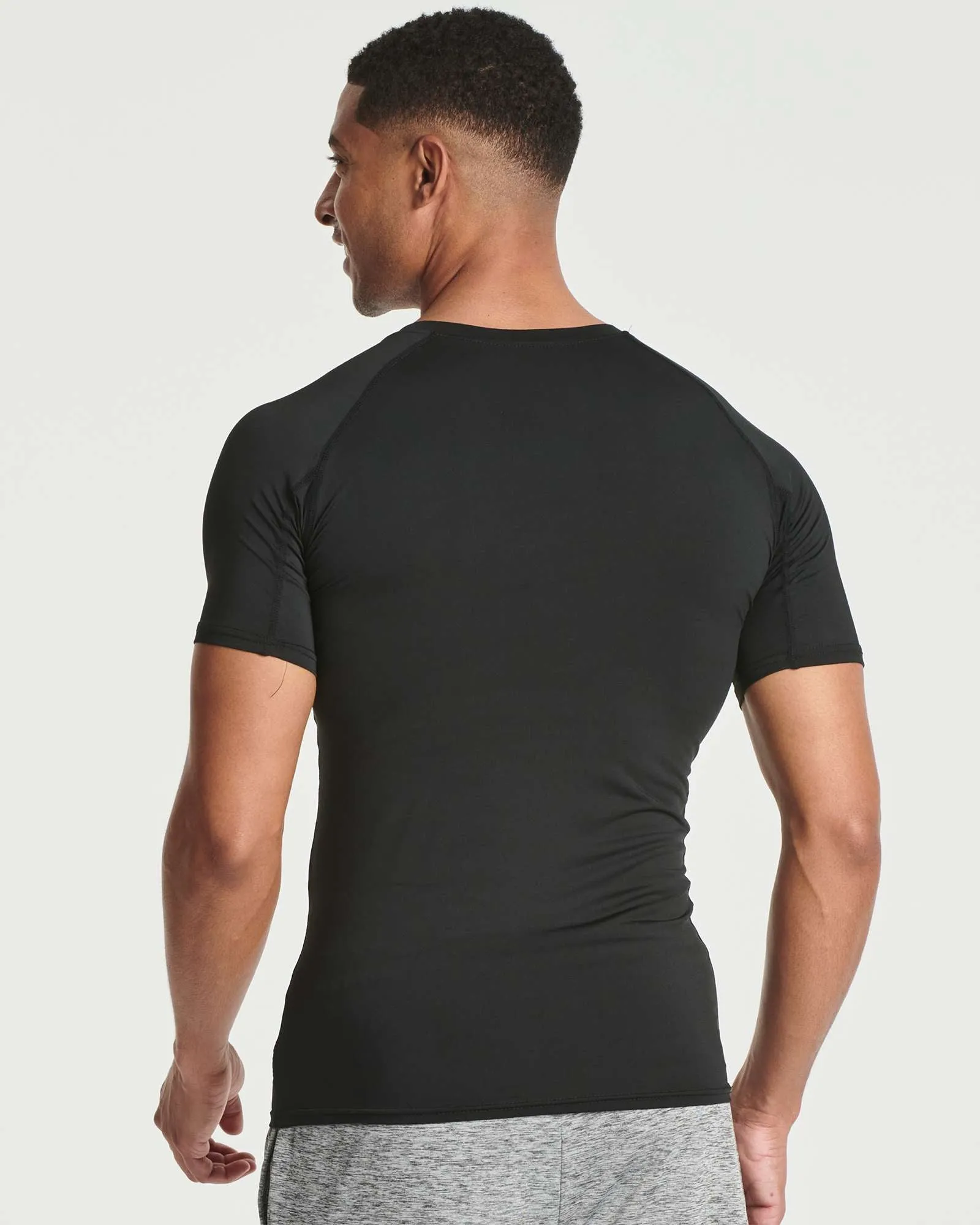 4 Pack: Mens Short Sleeve Compression Shirt