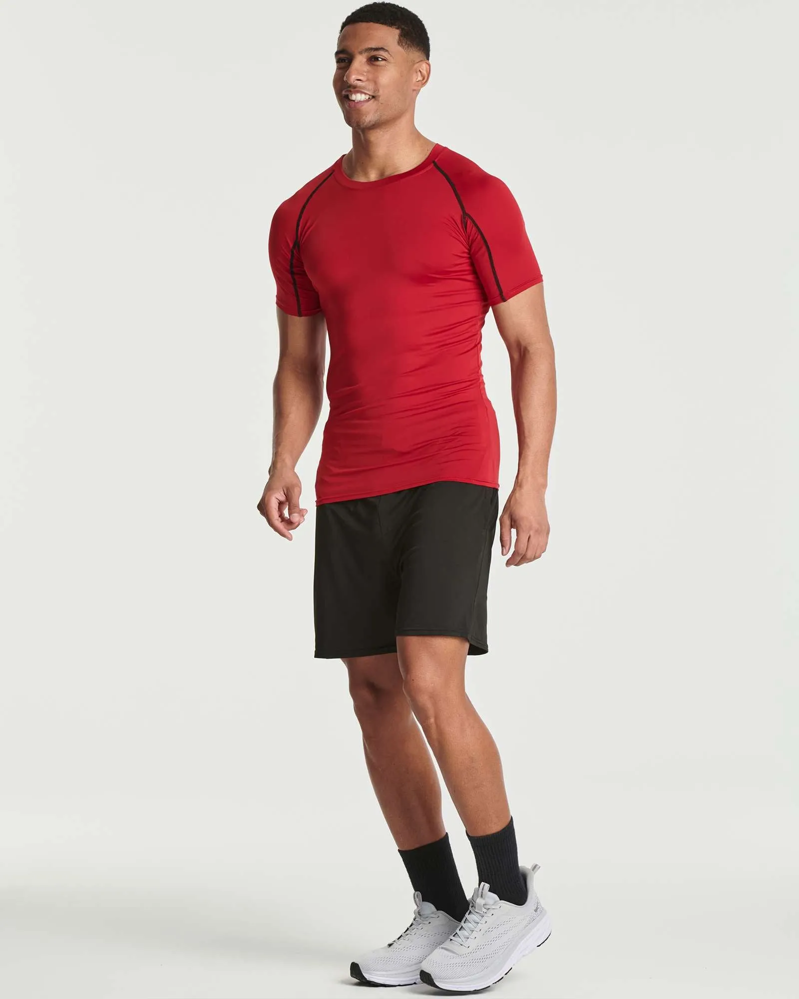 4 Pack: Mens Short Sleeve Compression Shirt