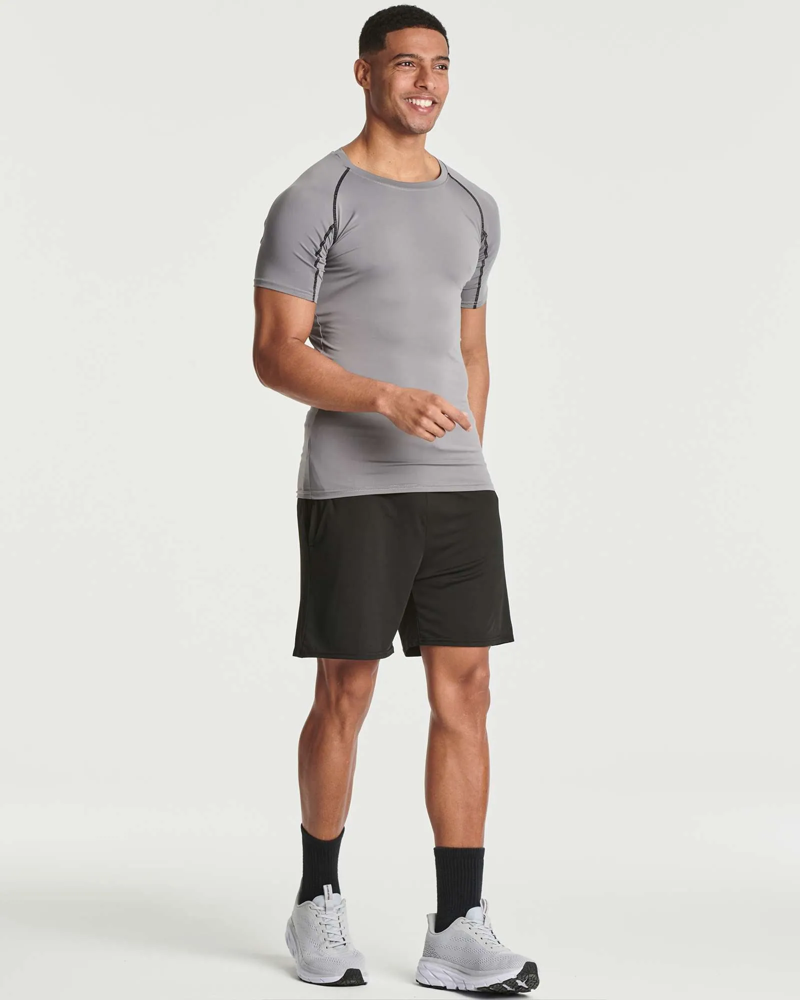 4 Pack: Mens Short Sleeve Compression Shirt