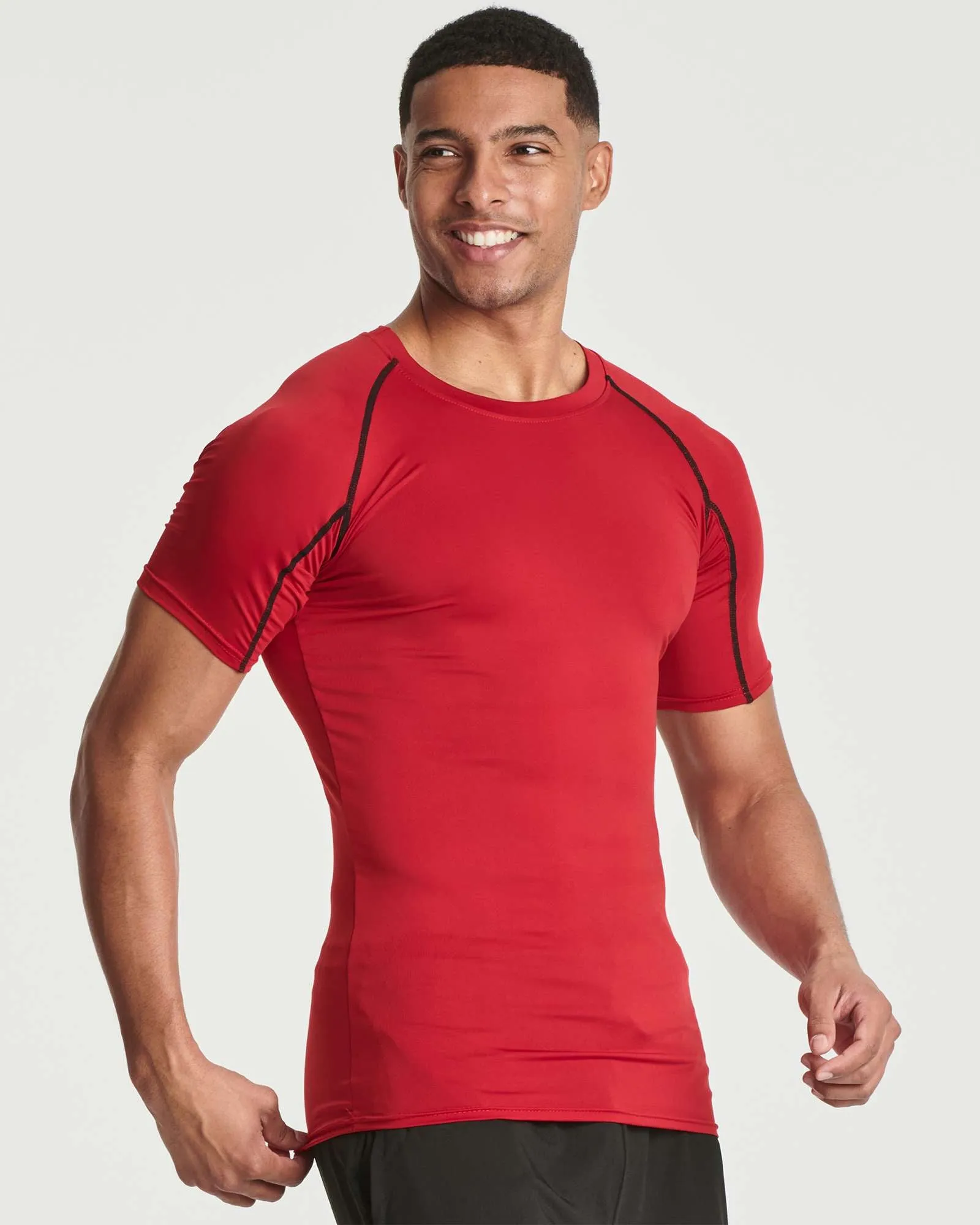 4 Pack: Mens Short Sleeve Compression Shirt