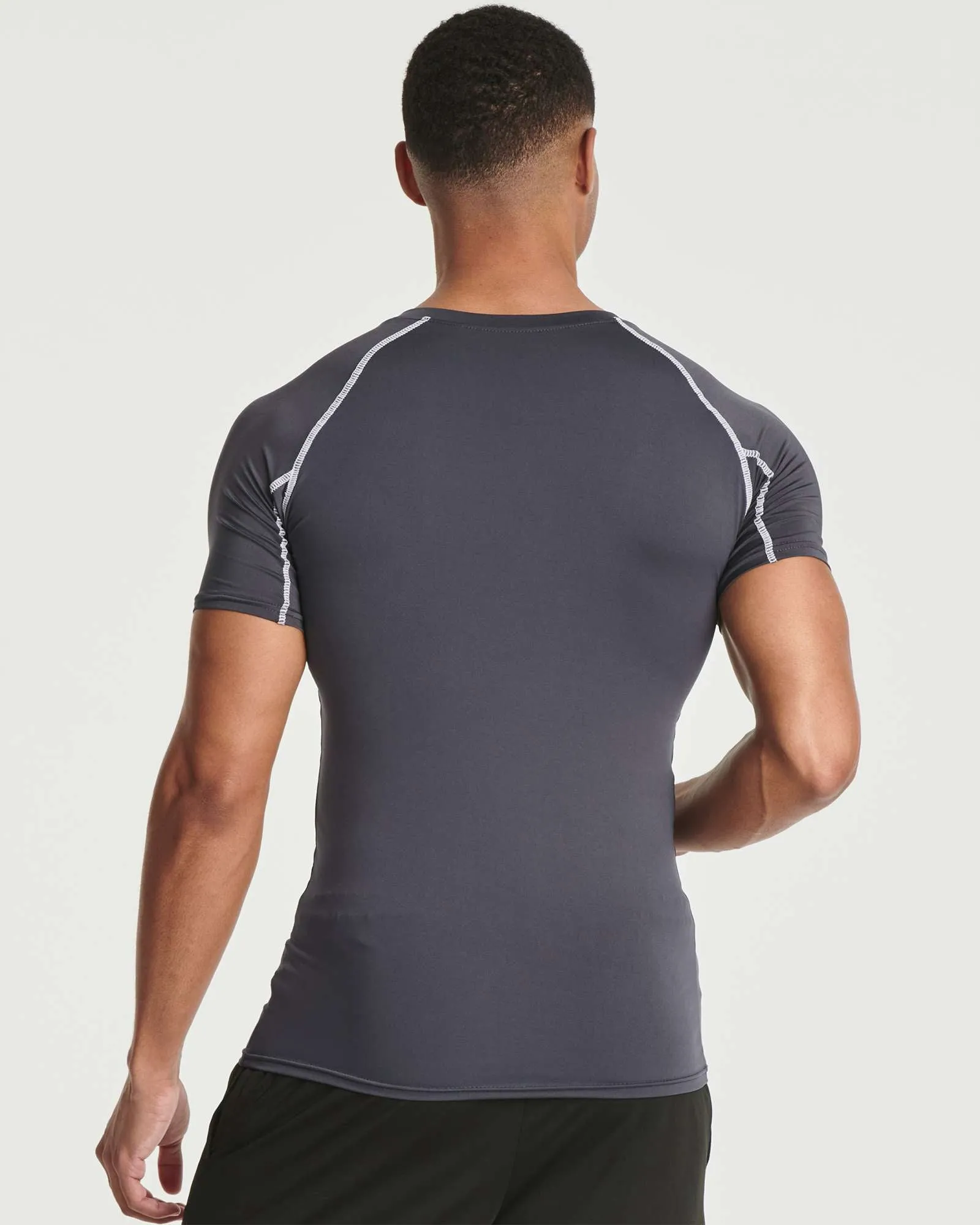 4 Pack: Mens Short Sleeve Compression Shirt