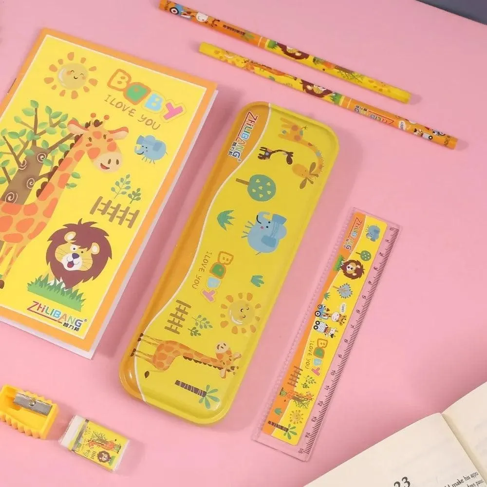 7 in 1 stationery combo set for all (yellow)