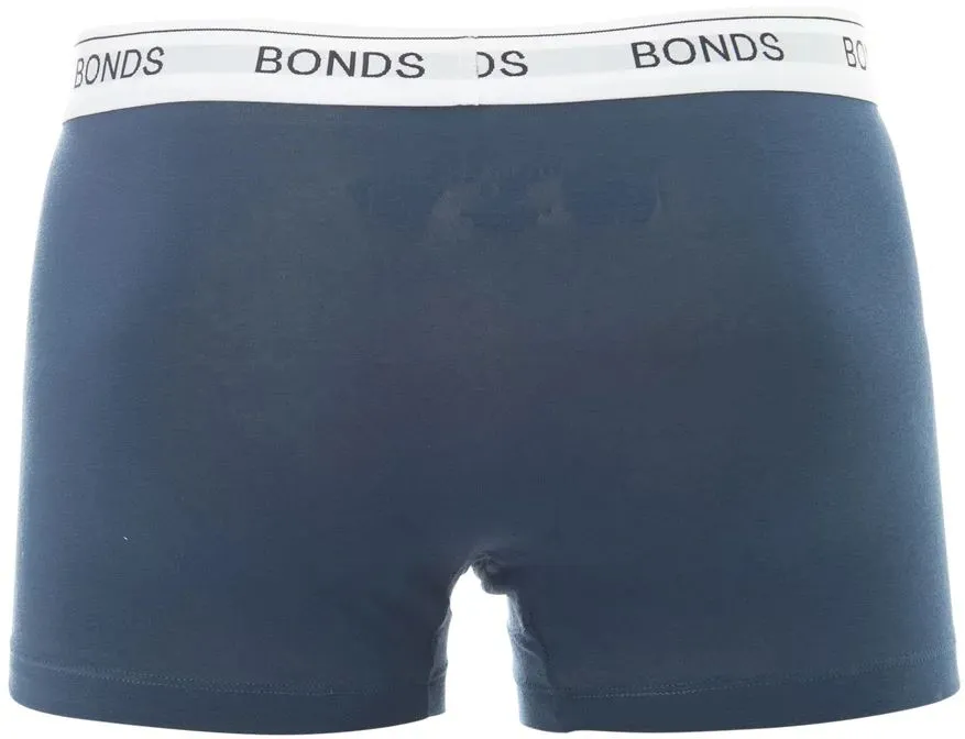 9 x Mens Bonds Guyfront Trunks Underwear Undies Navy/White