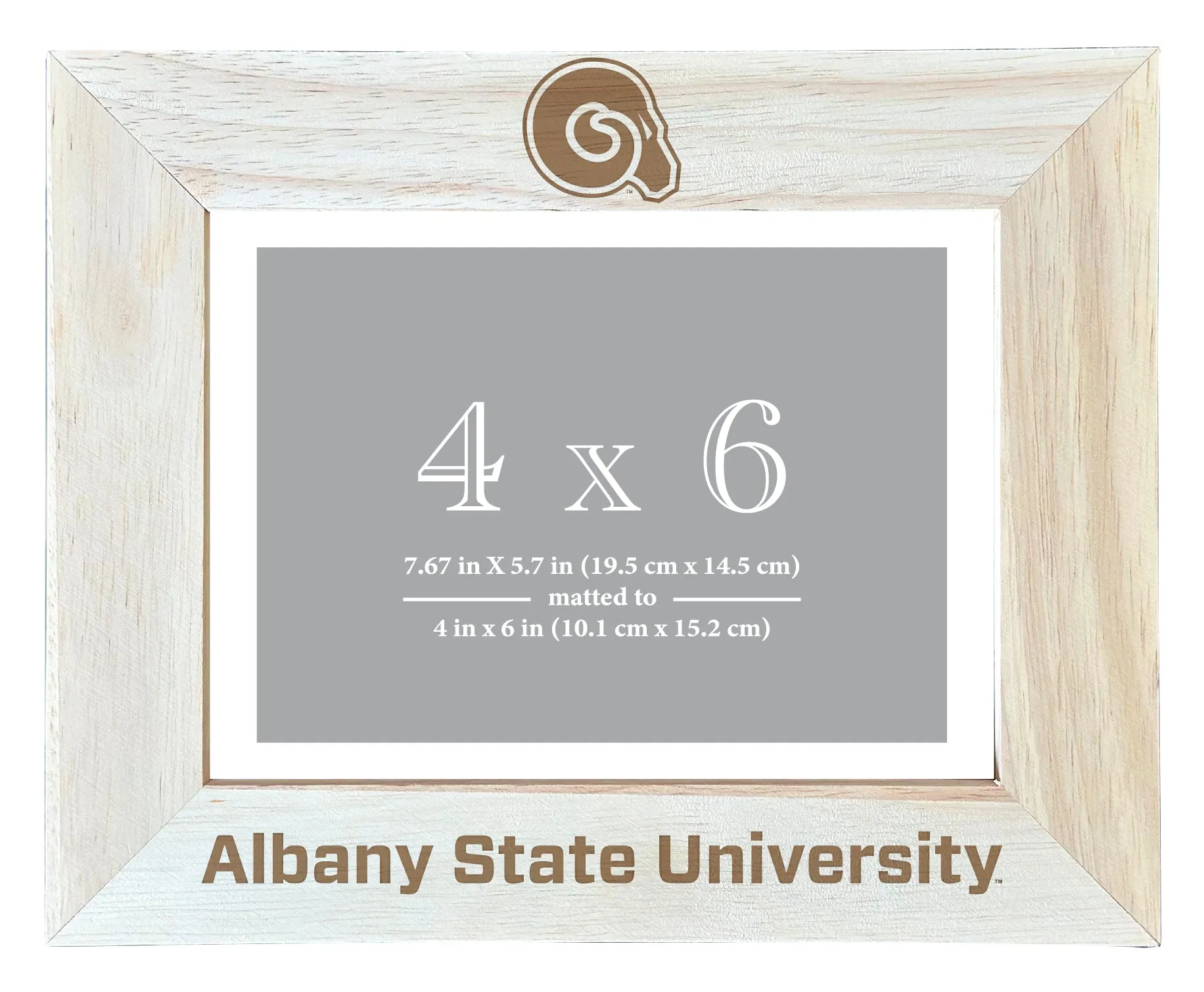 Albany State University Wooden Photo Frame - Customizable 4 x 6 Inch - Elegant Matted Display for Memories