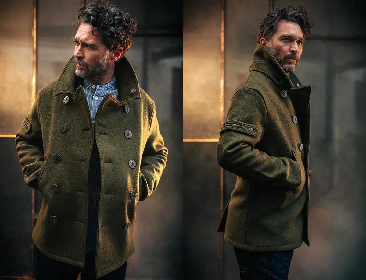 &SONS Boardwalk Peacoat Army Green