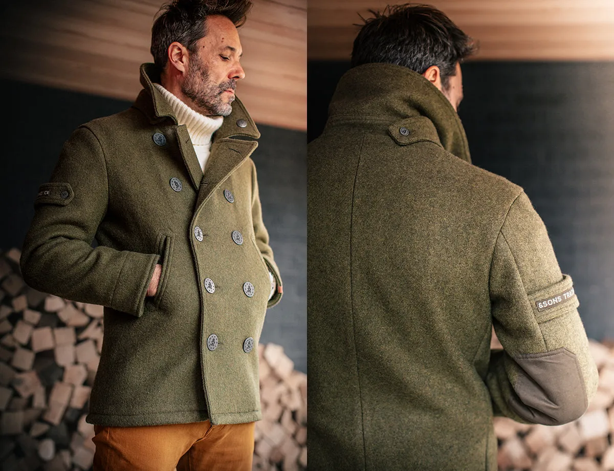 &SONS Boardwalk Peacoat Army Green