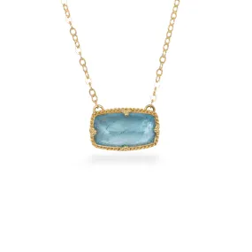 Aquamarine Landscape Necklace