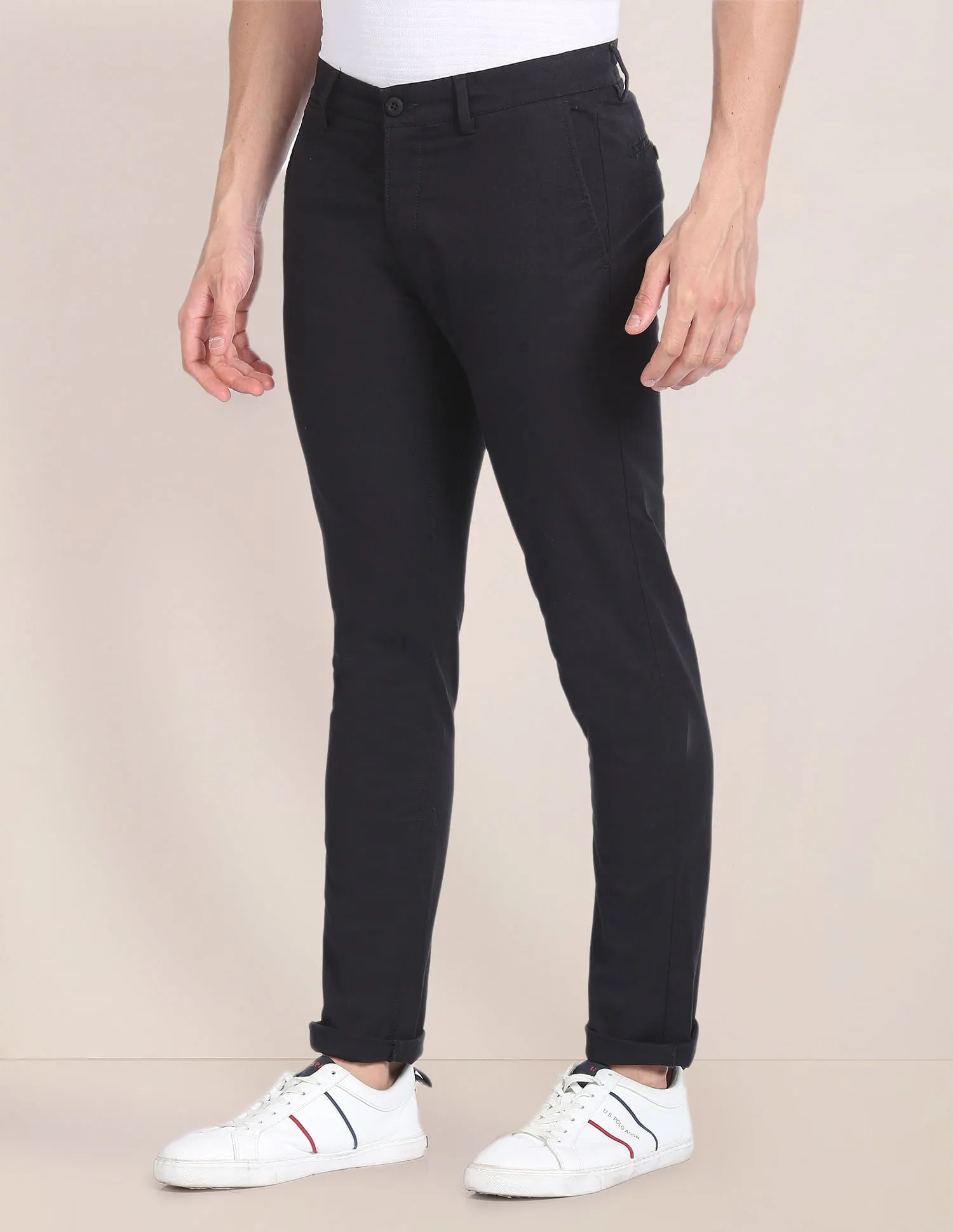 Austin Regular Fit Solid Trousers