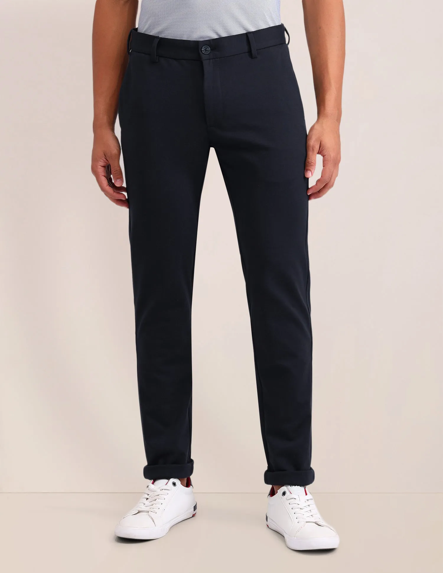 Austin Slim Fit Solid Trousers