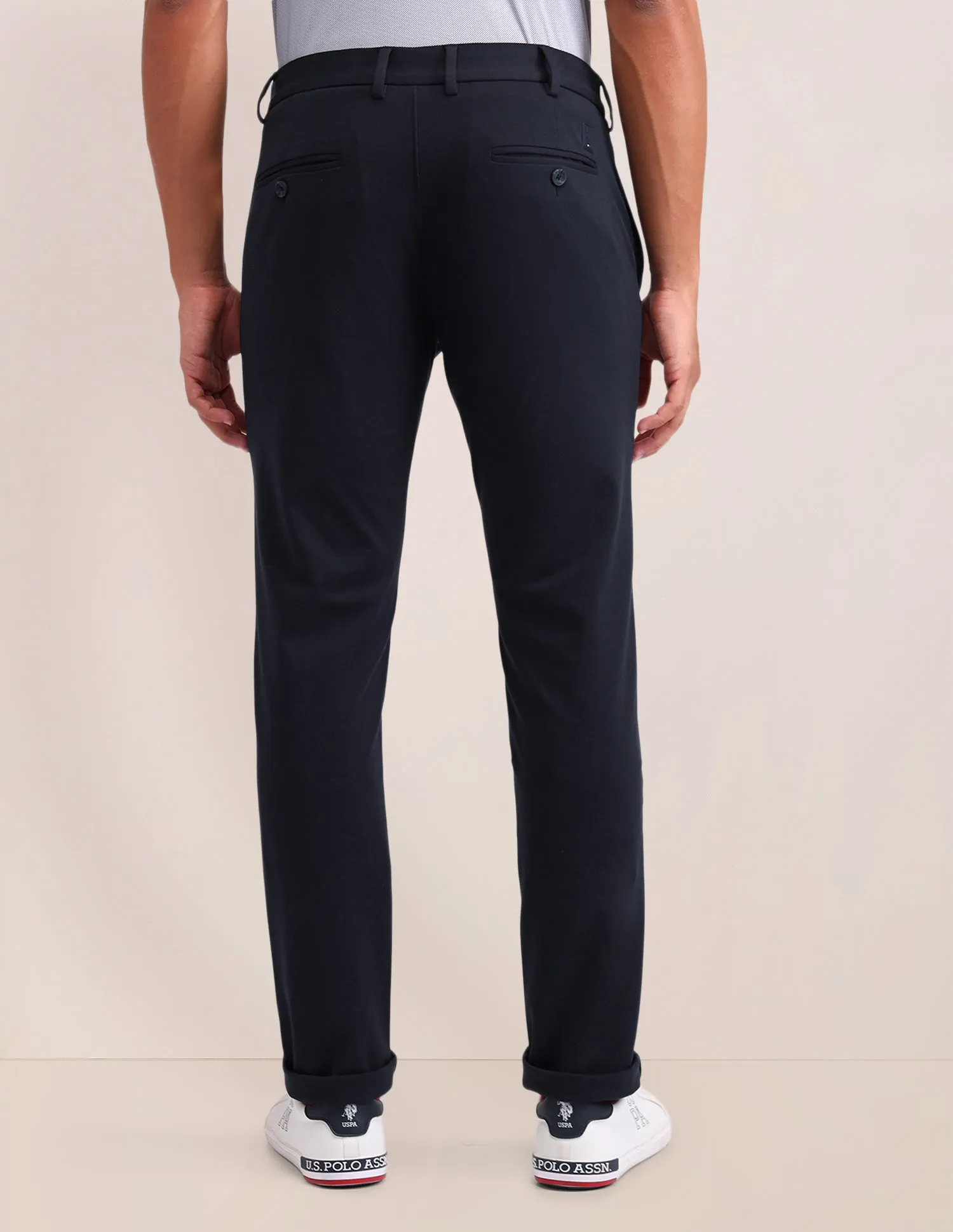 Austin Slim Fit Solid Trousers