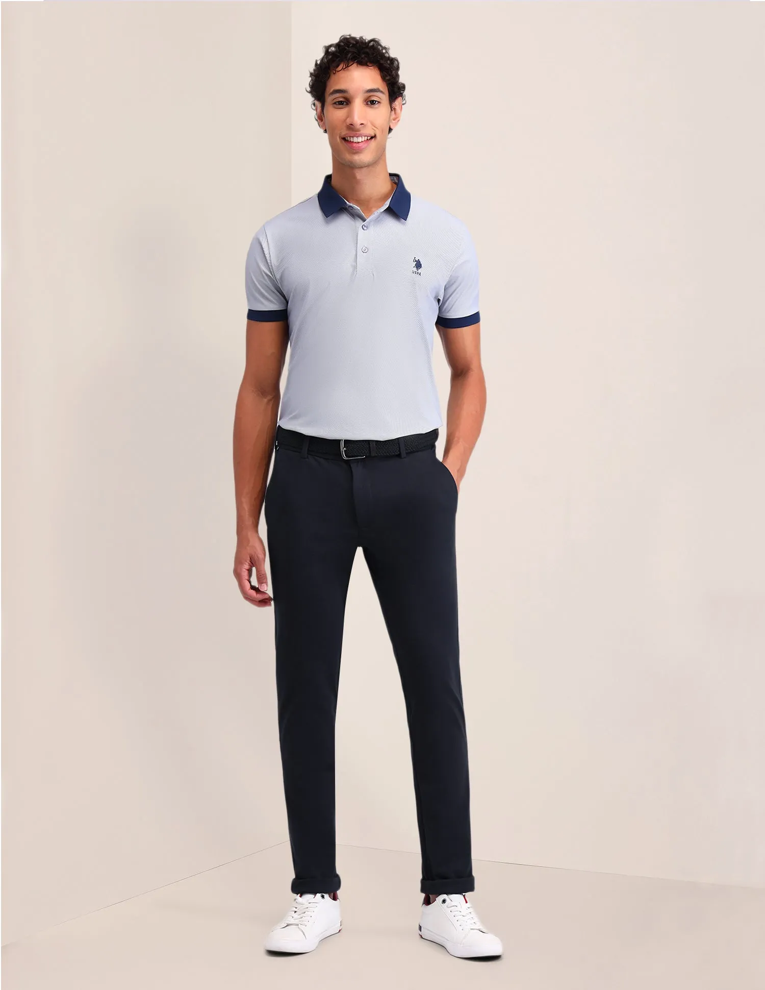 Austin Slim Fit Solid Trousers