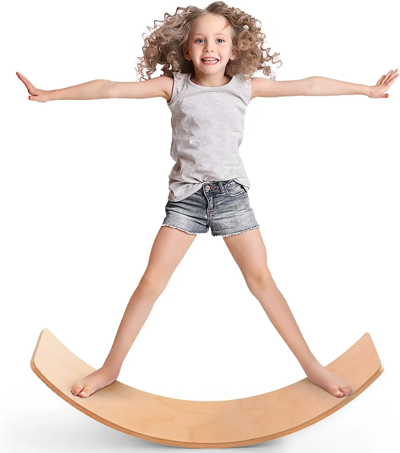 Balance Board Kids, [Natural Wood] Wobble Board for Kids