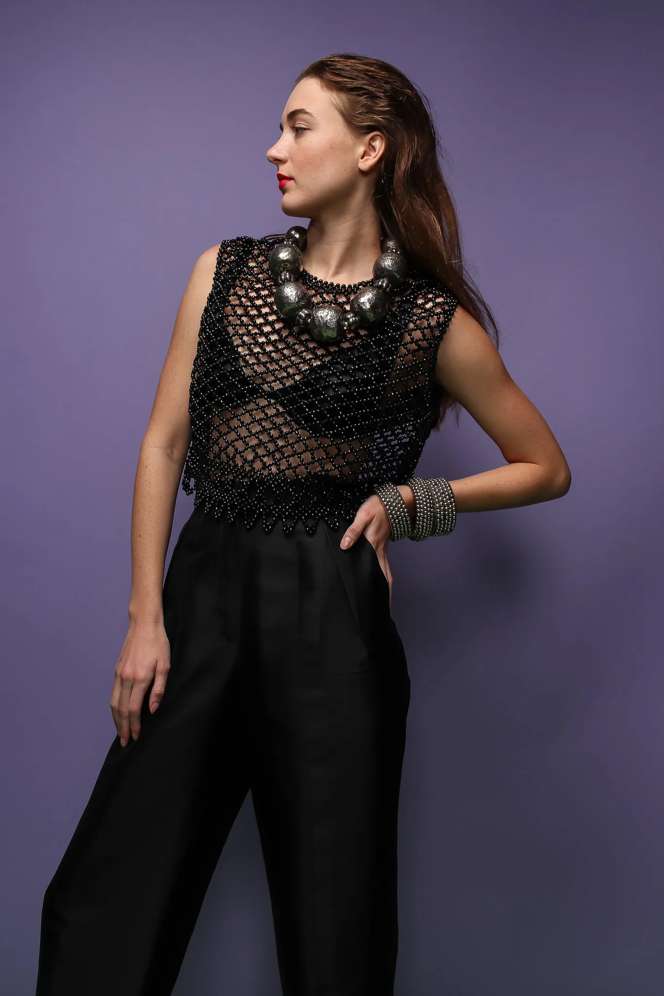 Bead Mesh Boxy Top