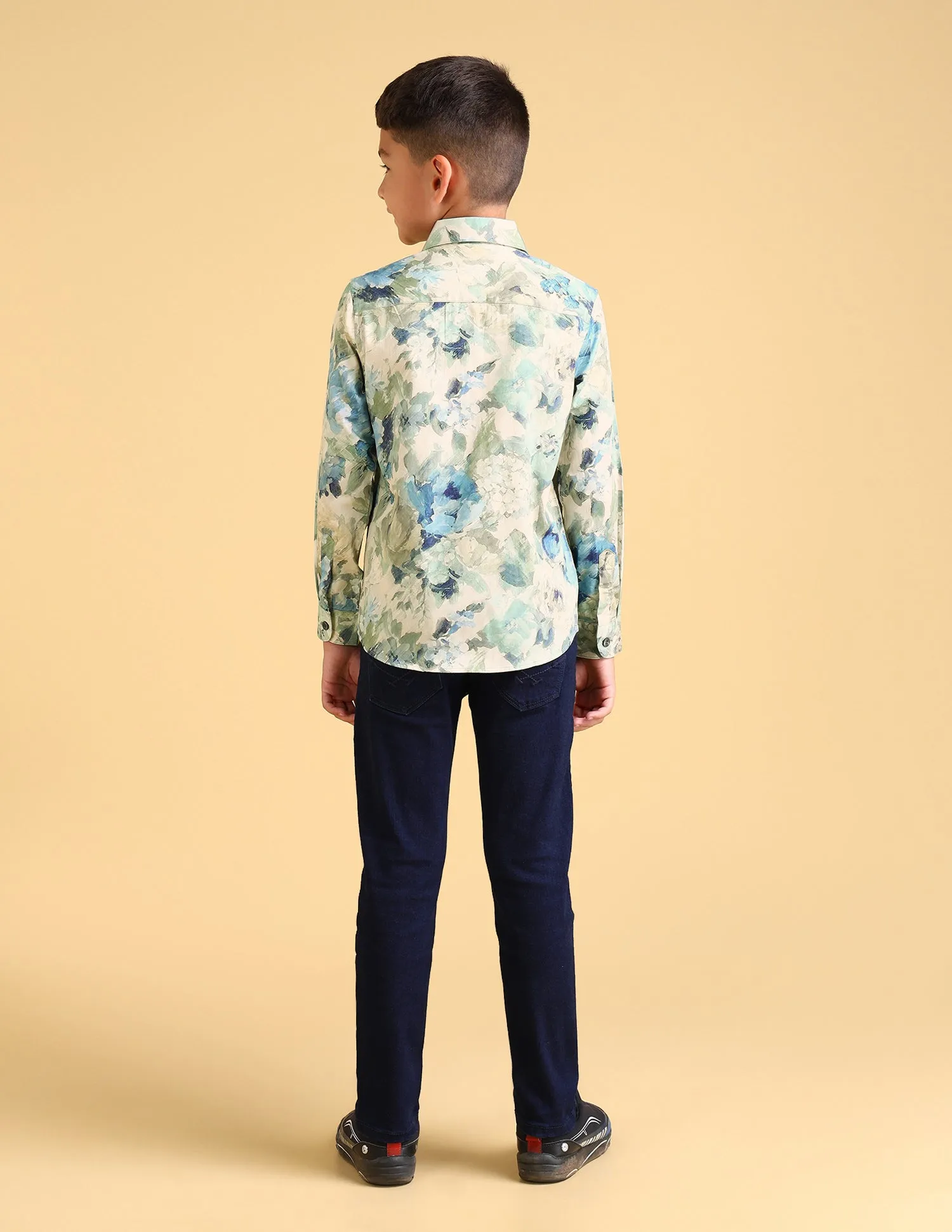 Boys Regular Fit Floral Boys Shirt