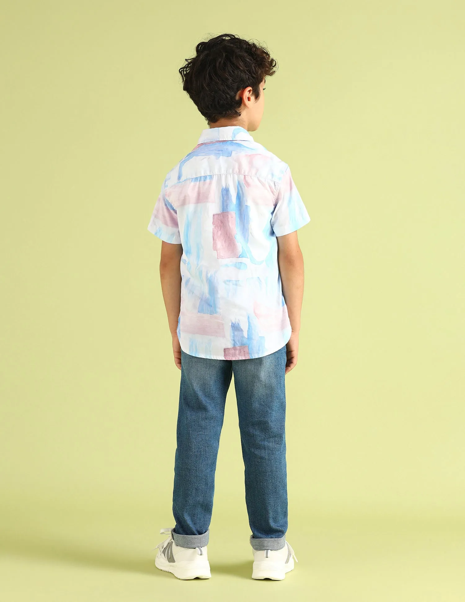 Boys Regular Fit Regular Weave Shirt