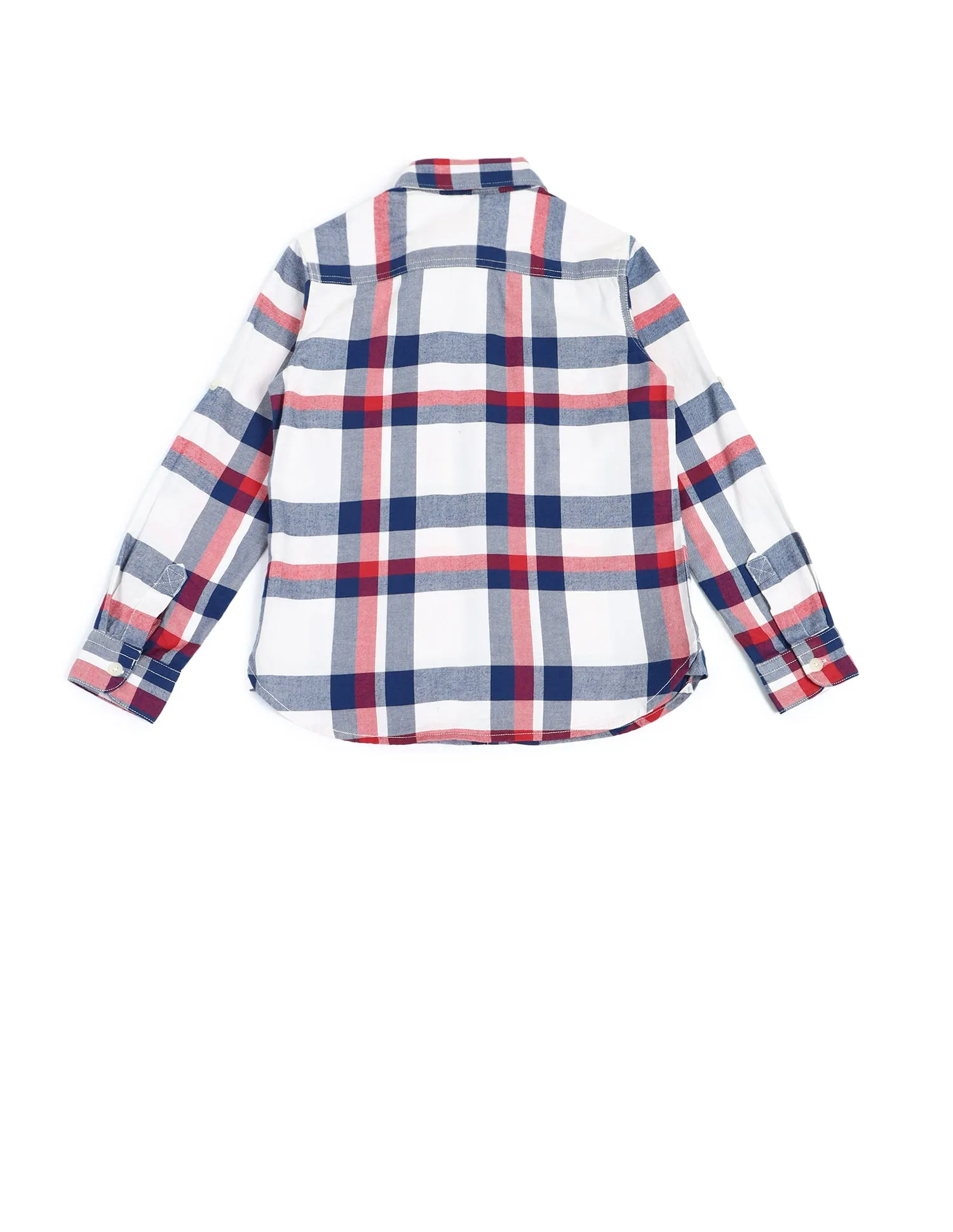 Boys Regular Fit Tartan Checks Shirt