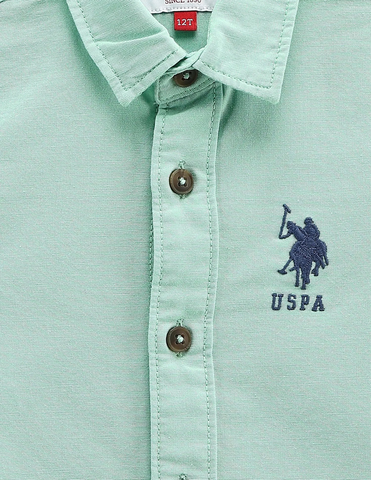 Boys Solid Cotton Shirt