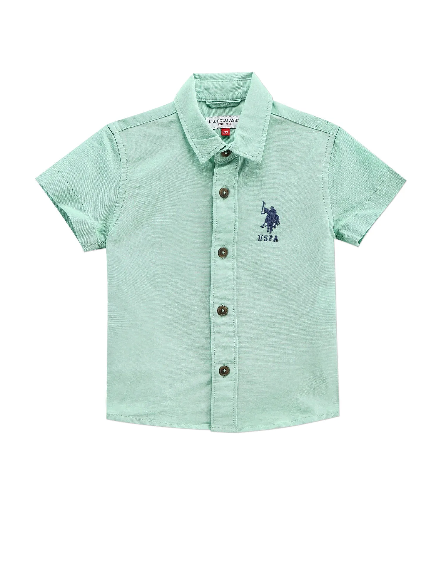 Boys Solid Cotton Shirt