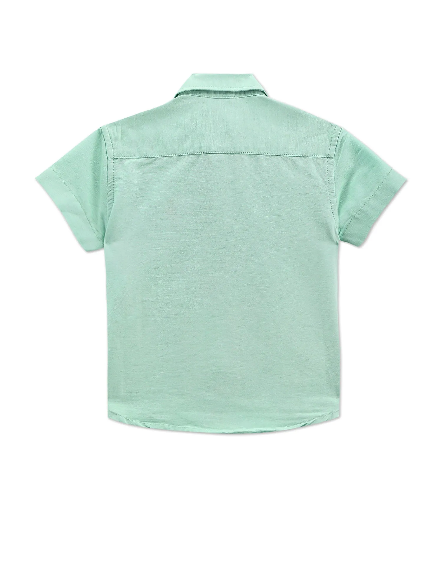 Boys Solid Cotton Shirt