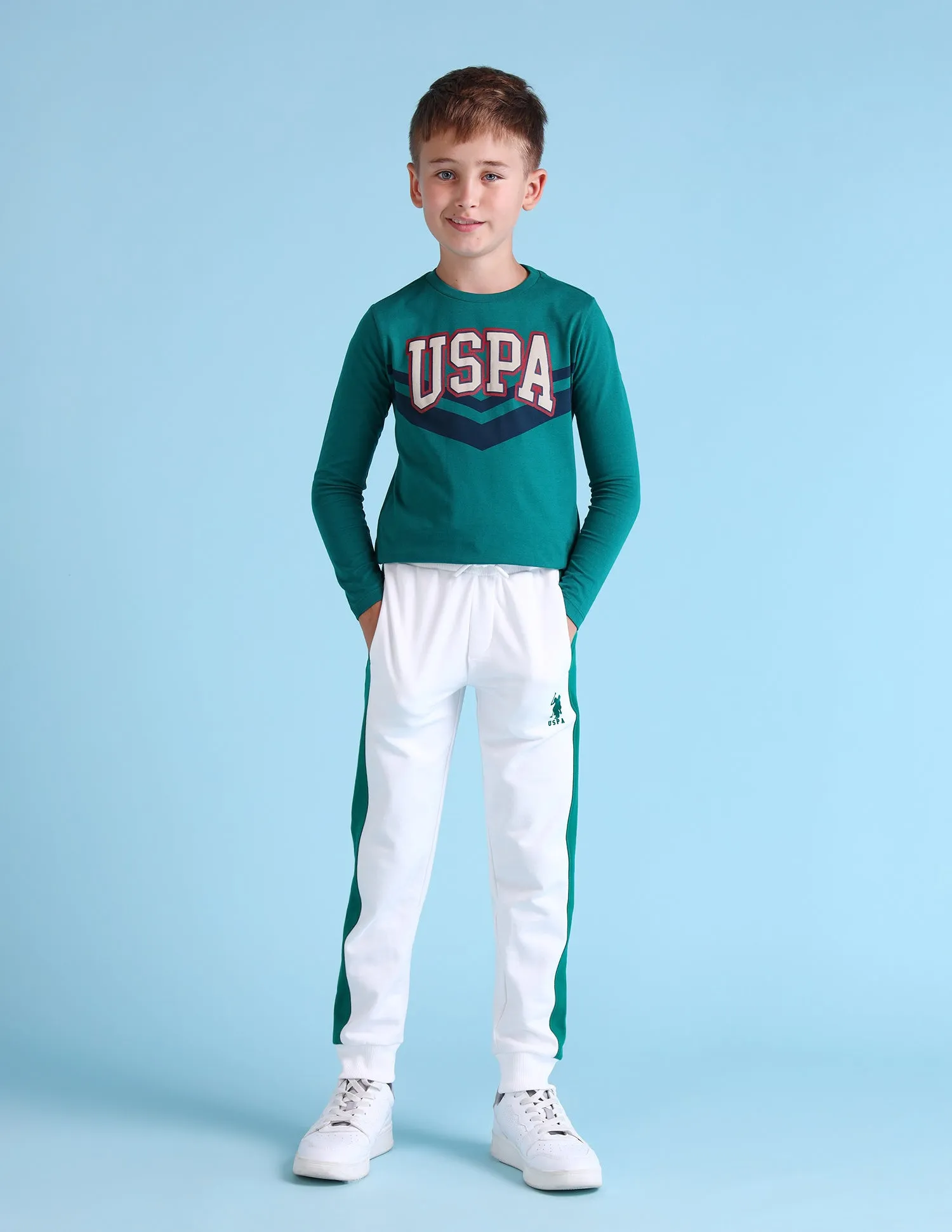 Boys Solid Regular Fit Joggers