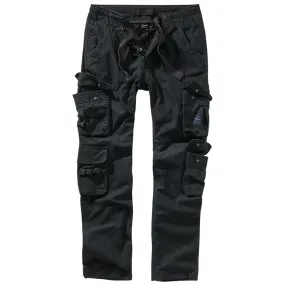 Brandit Pure Slim Fit Cargo Trousers Black