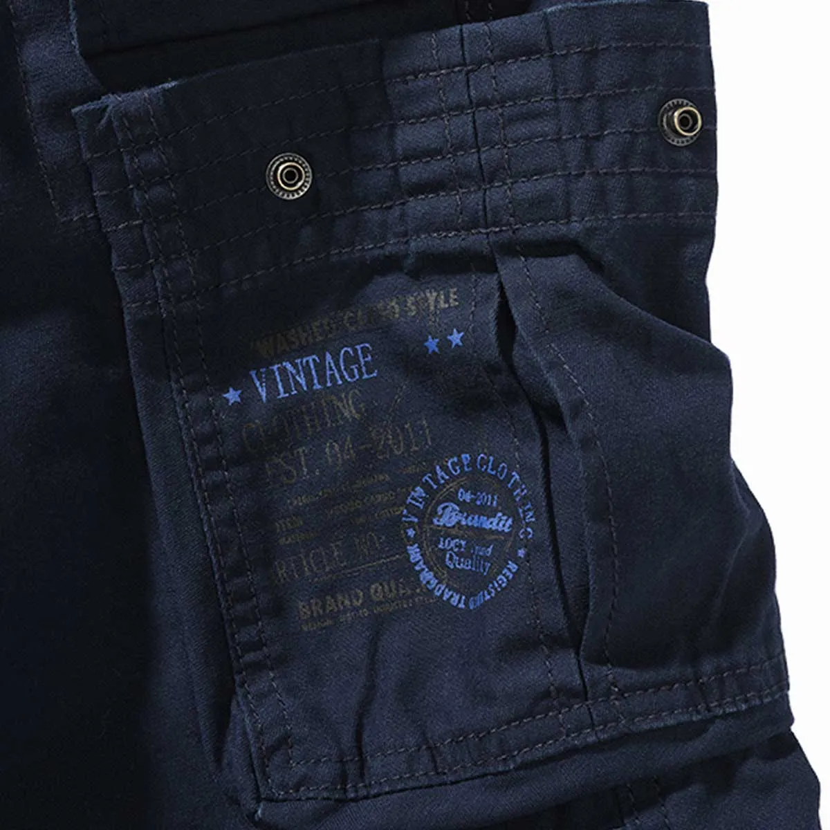 Brandit Pure Slim Fit Cargo Trousers Navy