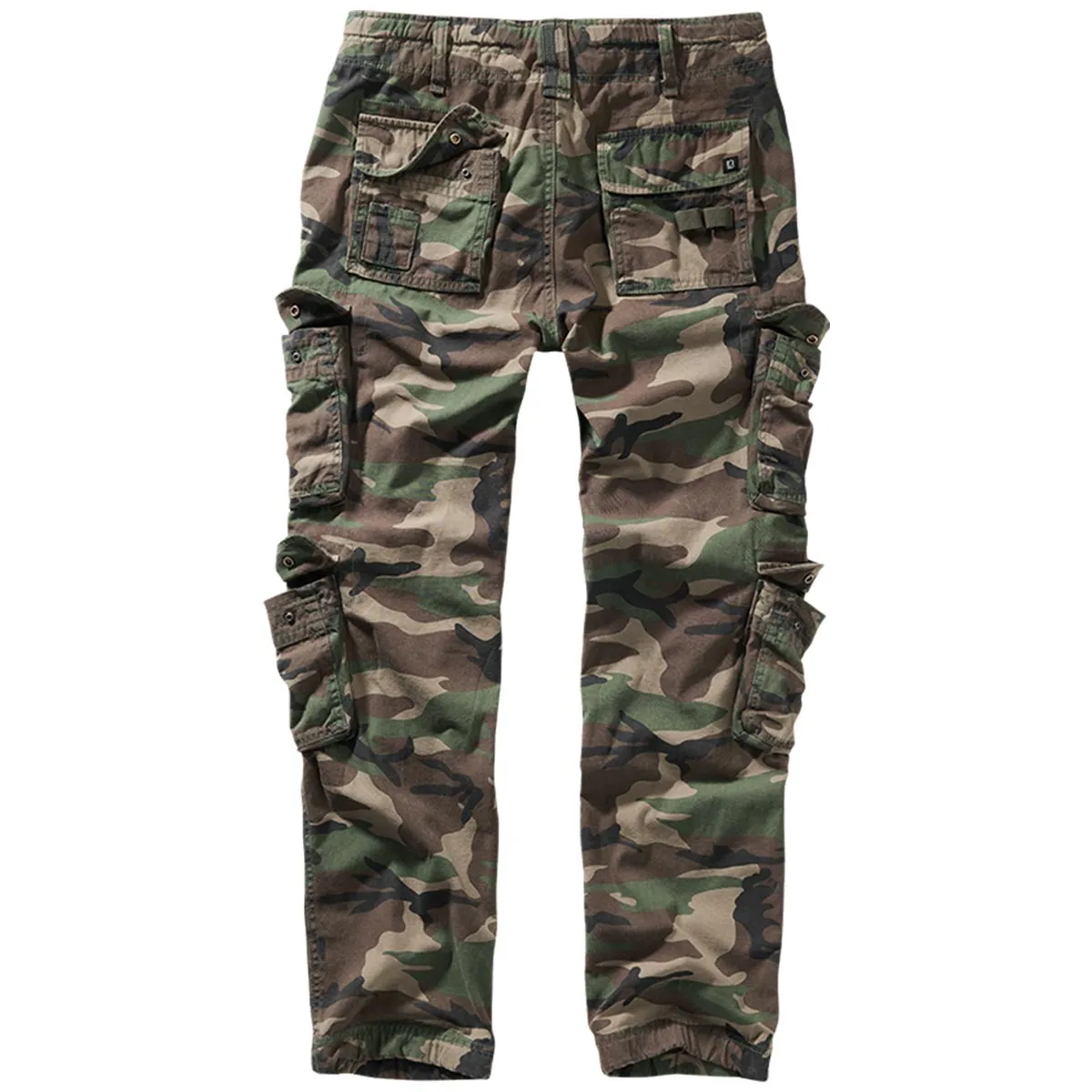 Brandit Pure Slim Fit Cargo Trousers Woodland Camo