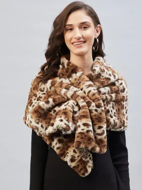 Brown Leopard Fur Cape