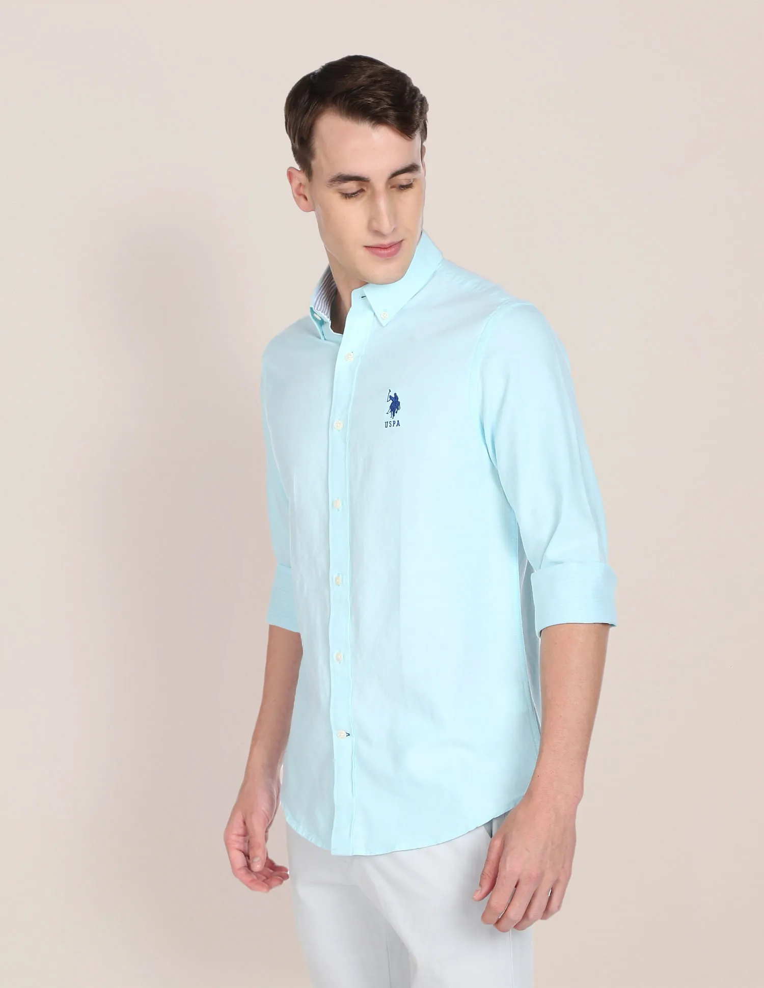 Button Down Collar Premium Cotton Shirt