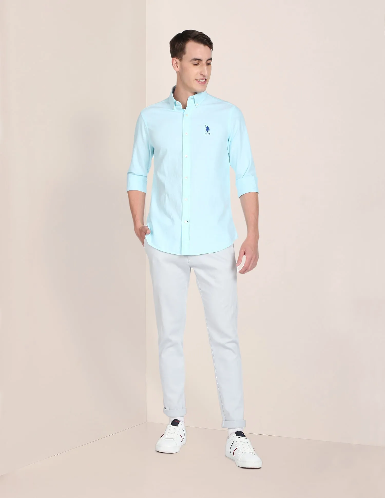 Button Down Collar Premium Cotton Shirt