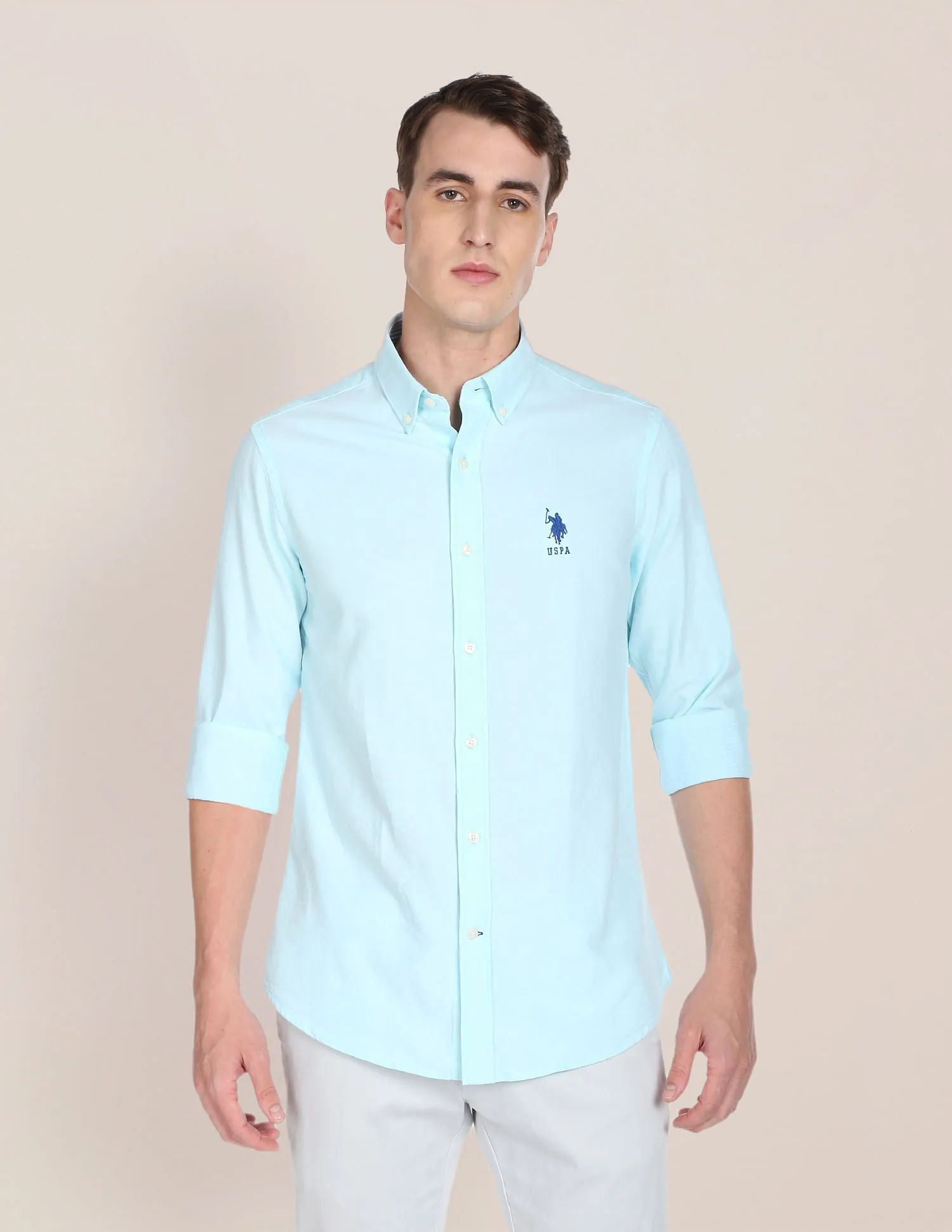 Button Down Collar Premium Cotton Shirt