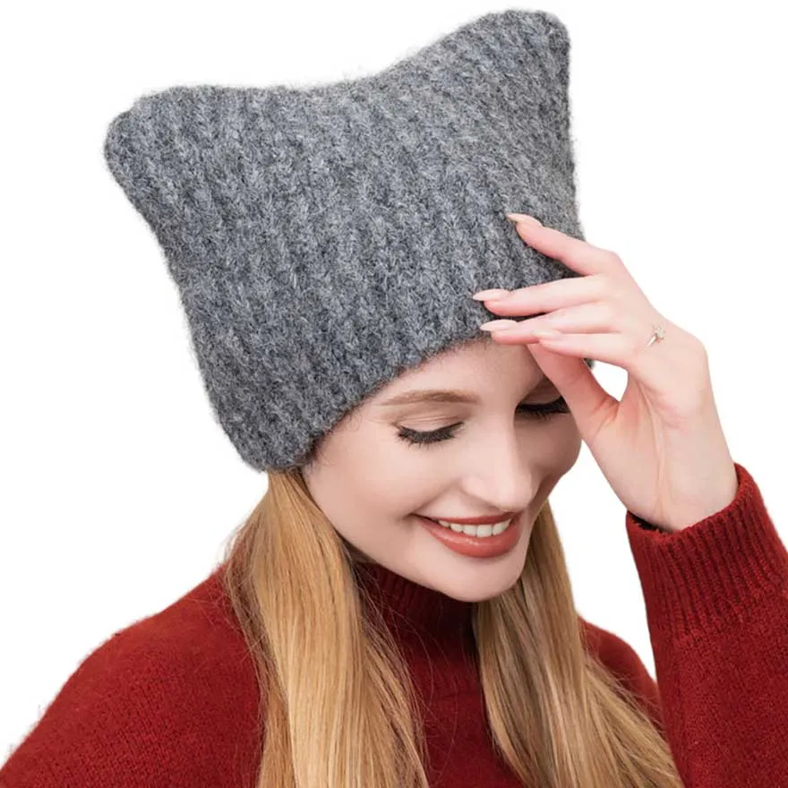 Cat Knit Beanie Hat