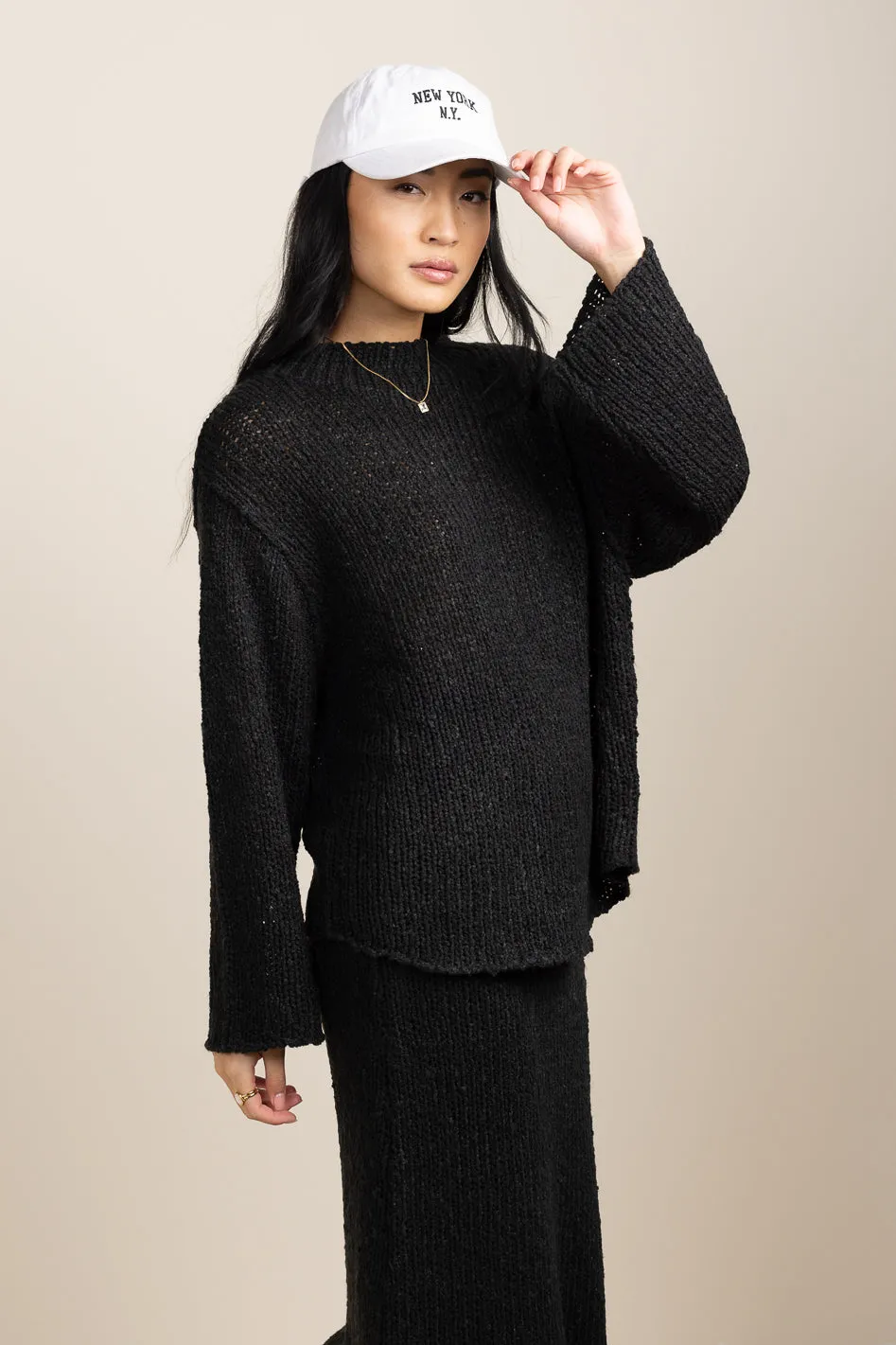 Charlotte Knit Sweater in Black