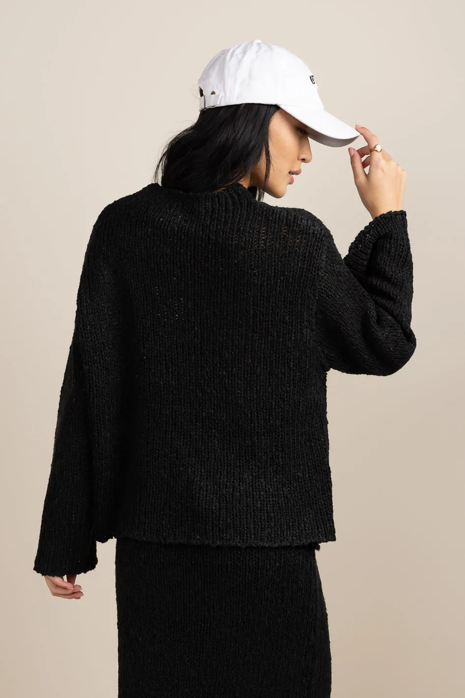 Charlotte Knit Sweater in Black