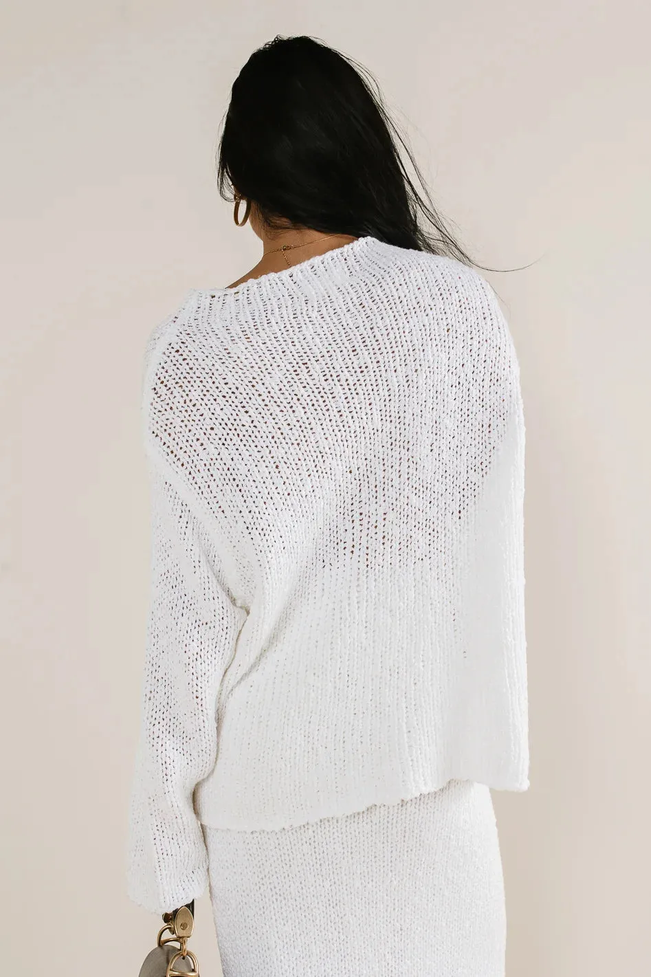 Charlotte Knit Sweater in White