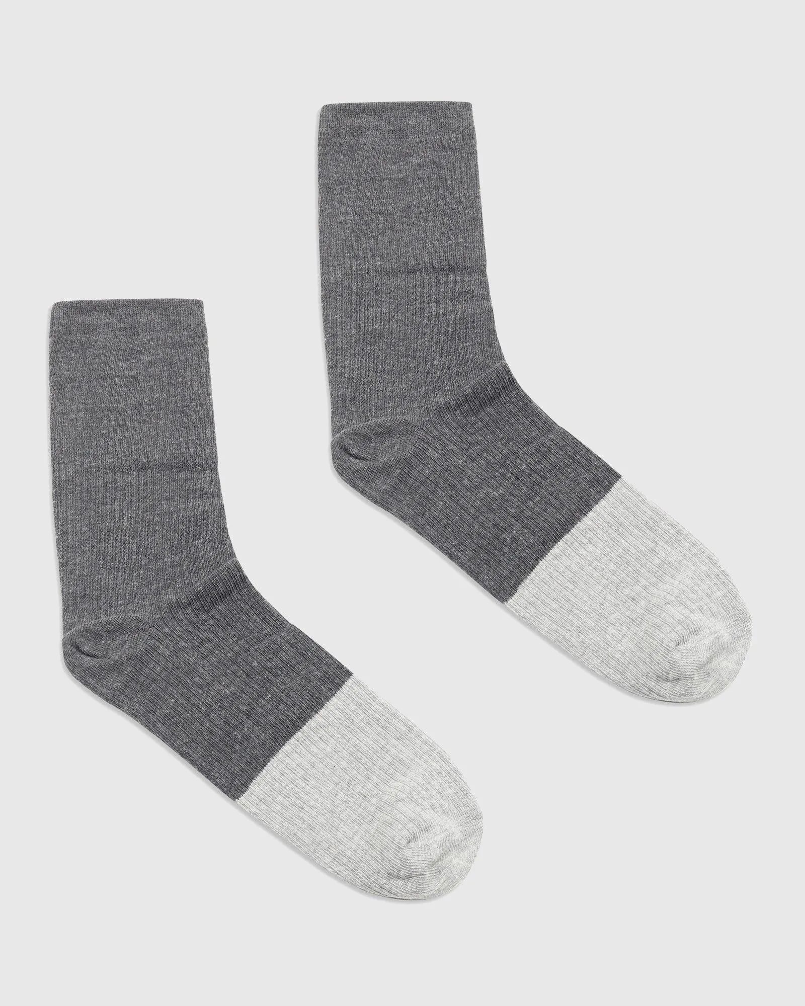 Cotton Grey Textured Socks - Robinson