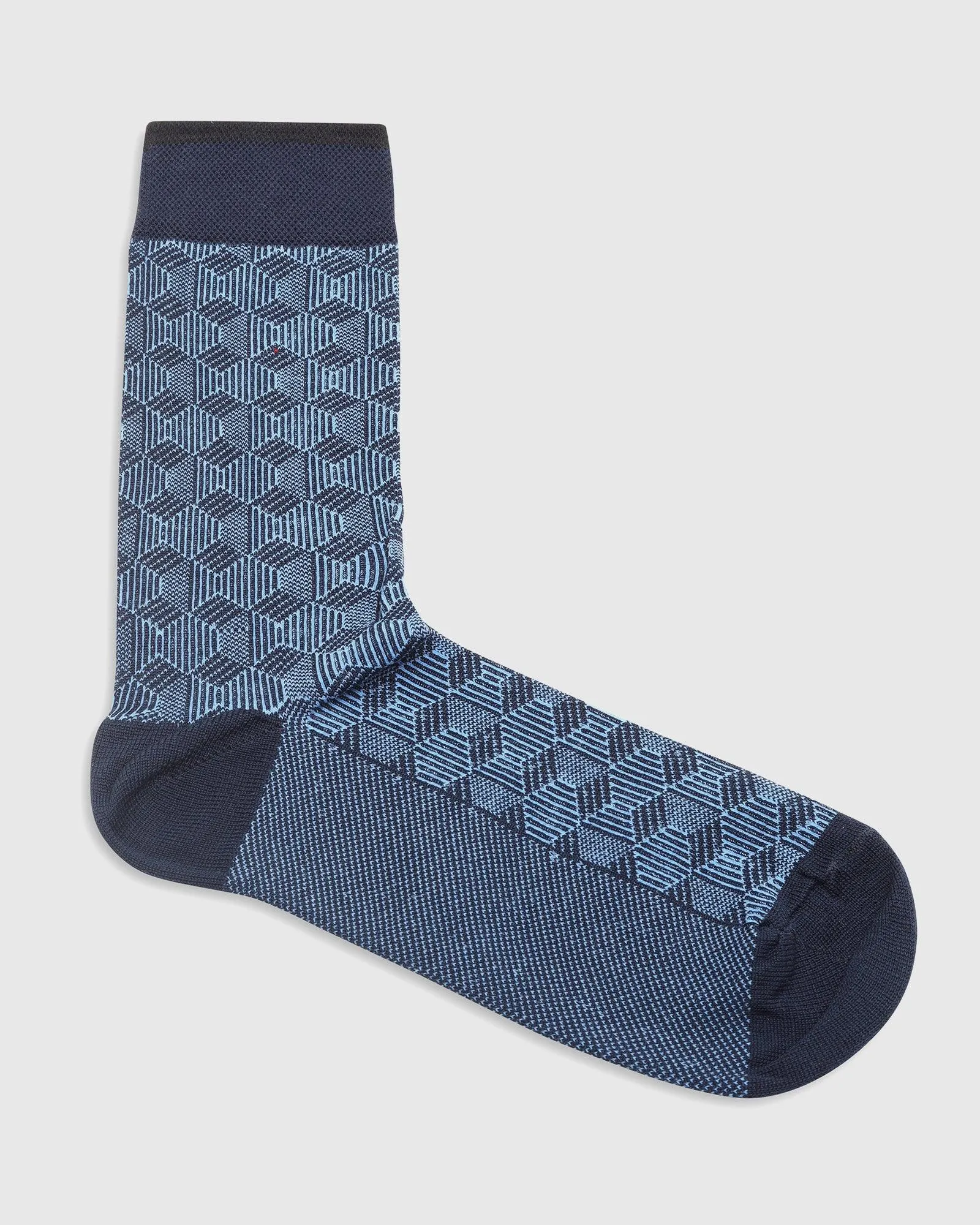 Cotton Navy Textured Socks - Rapid