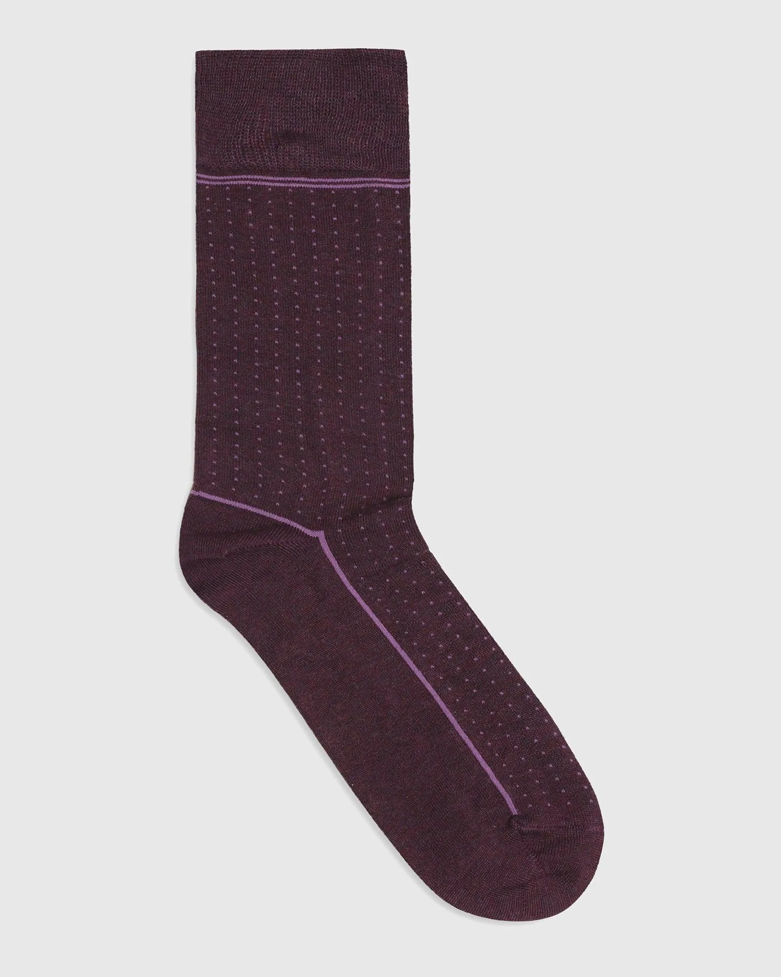 Cotton Purple Printed Socks - Qapis