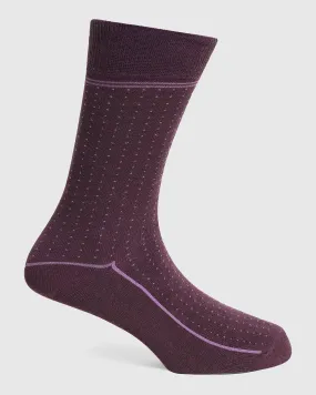 Cotton Purple Printed Socks - Qapis