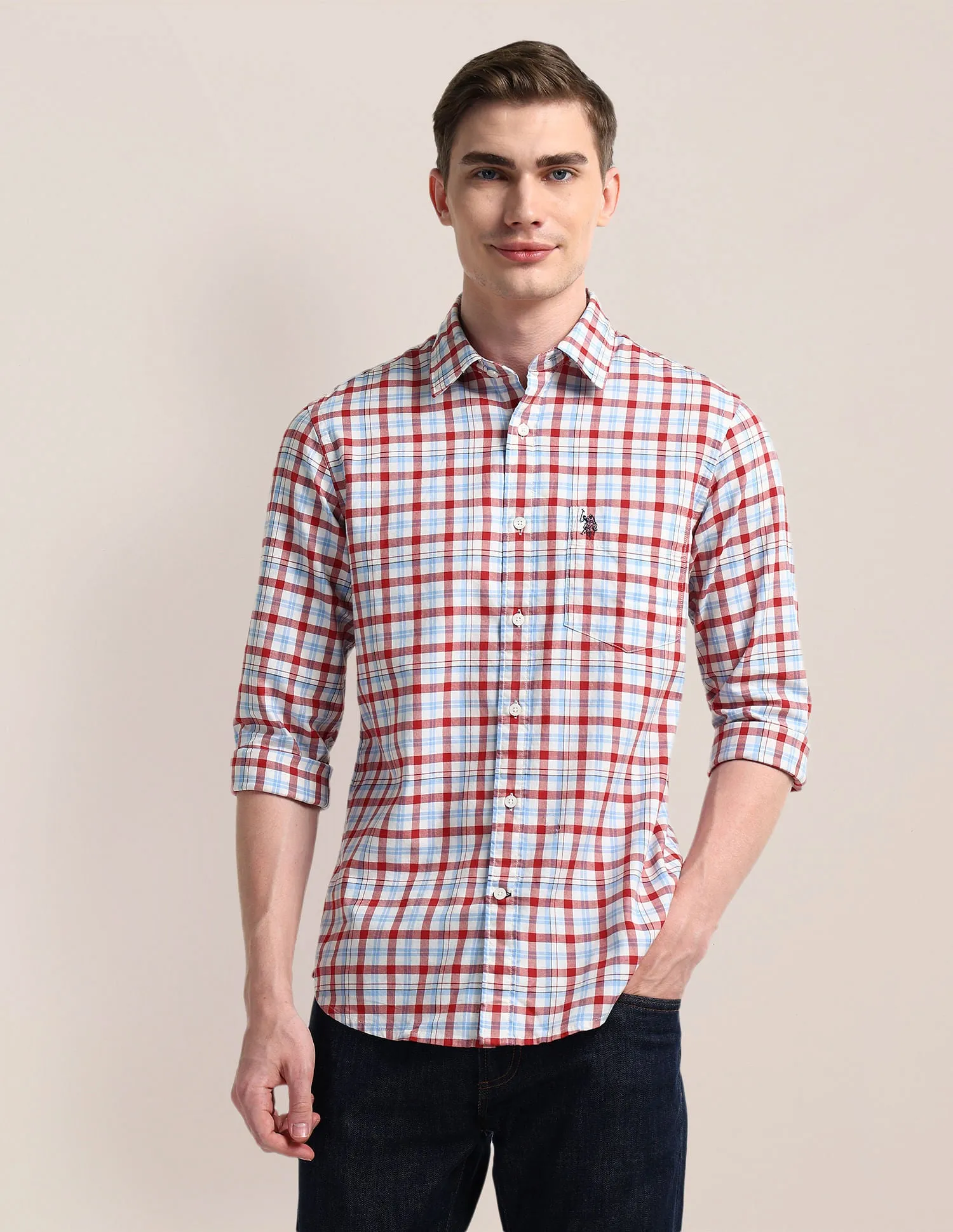 Cutaway Collar Premium Cotton Shirt