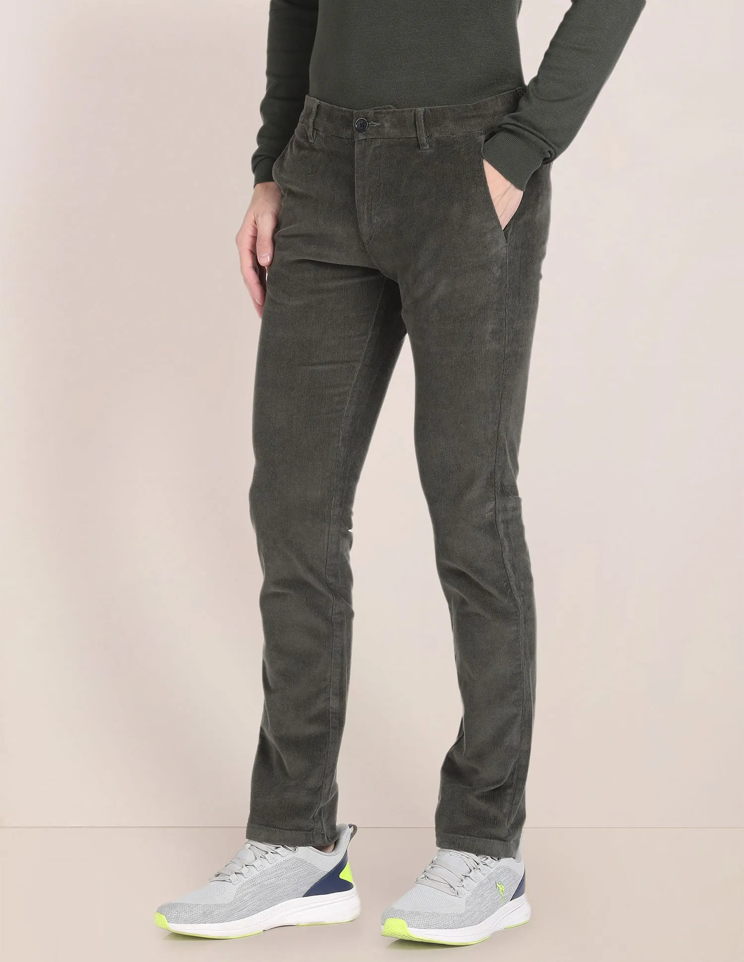 Denver Slim Fit Corduroy Trousers