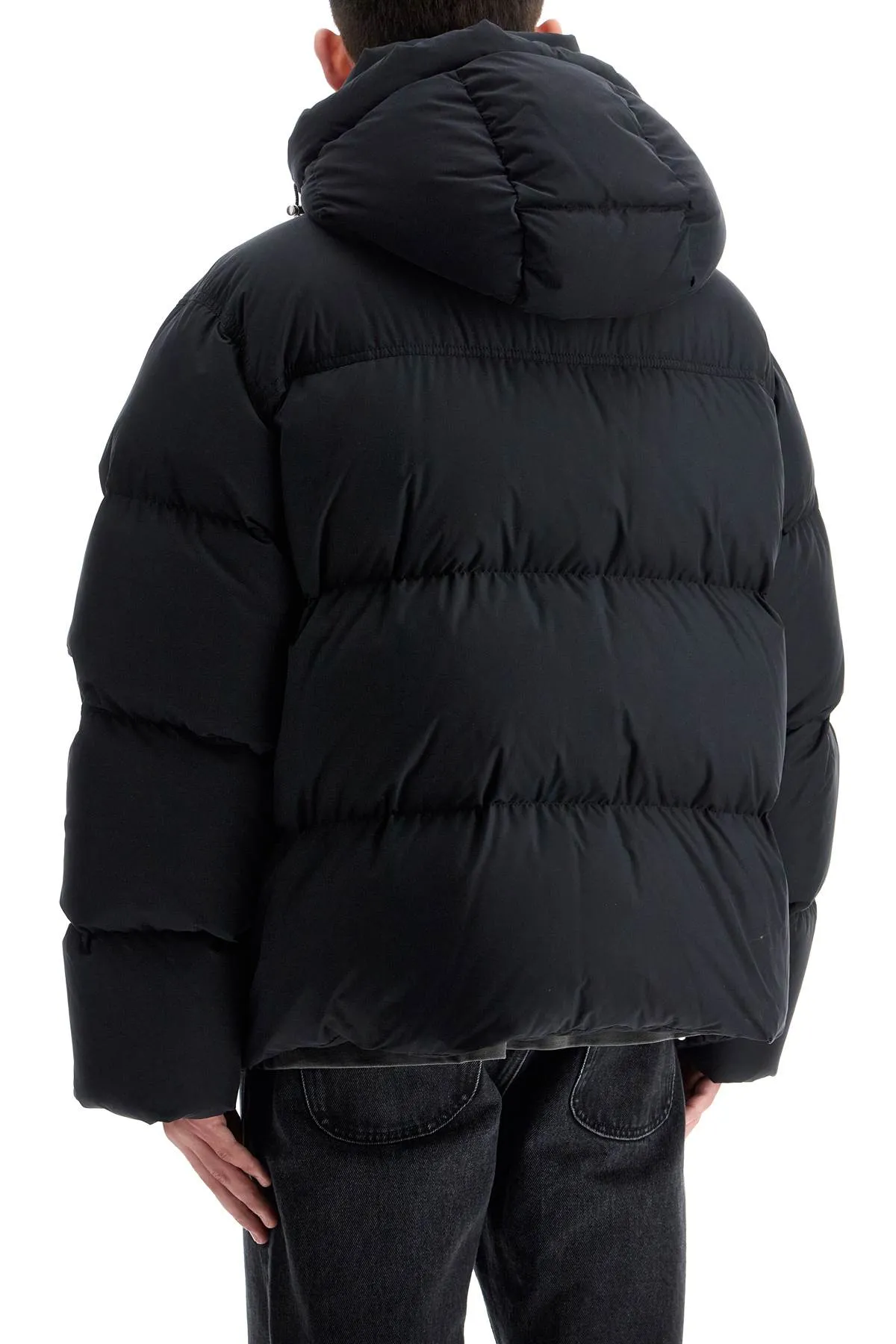 DOWN JACKET WITH LOGO PATCH