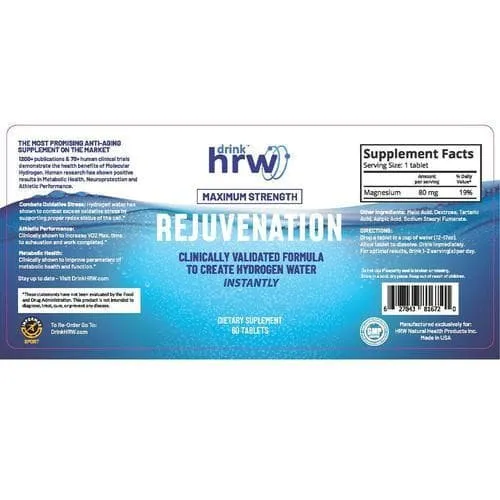 DRINK HRW REJUVENATION H2 TABLETS