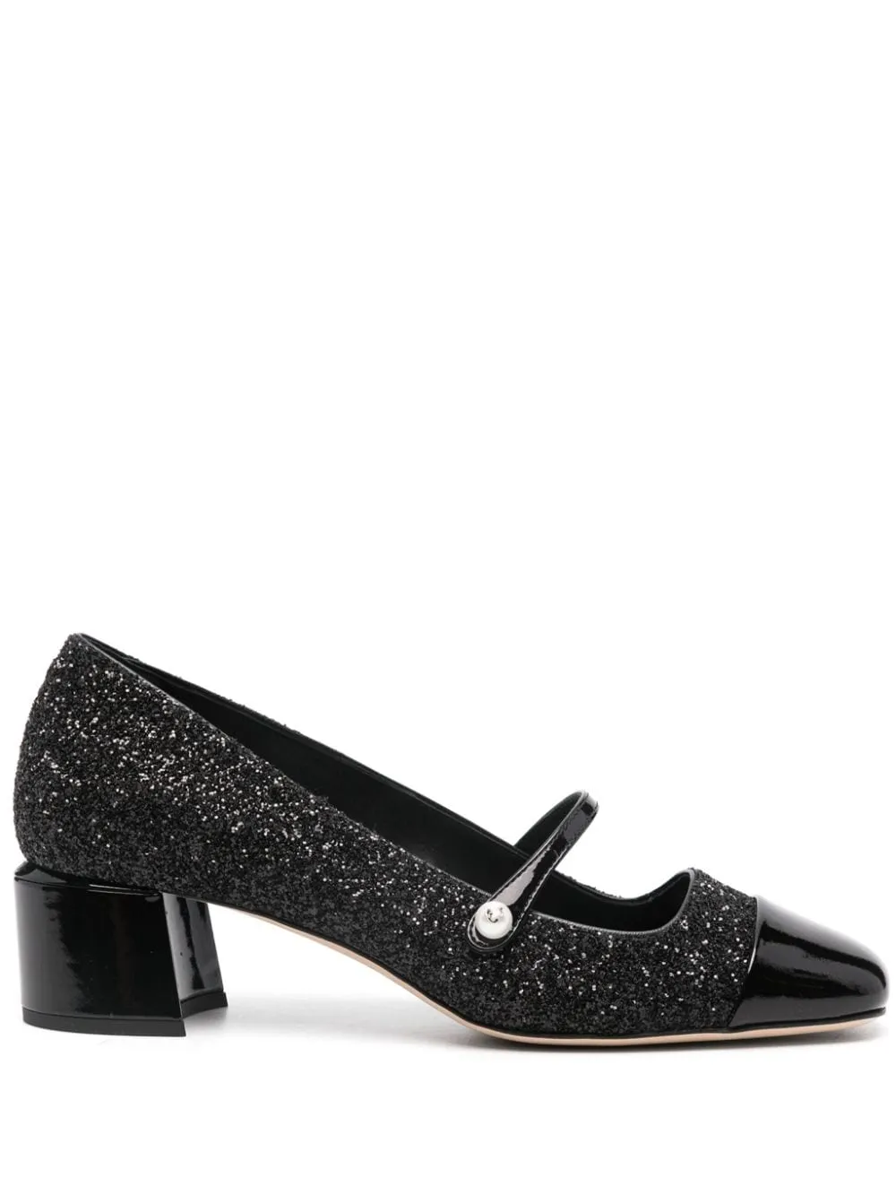 ELISA 45 GLITTERED LEATHER PUMPS